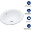 Lavabo de salle de bain semi-encastré en céramique blanc de 17 po x 15,5 po, style minimaliste moderne, surface à gratter, qualité de finition facile de la vasque de comptoir, présentation des taches, pratique simple