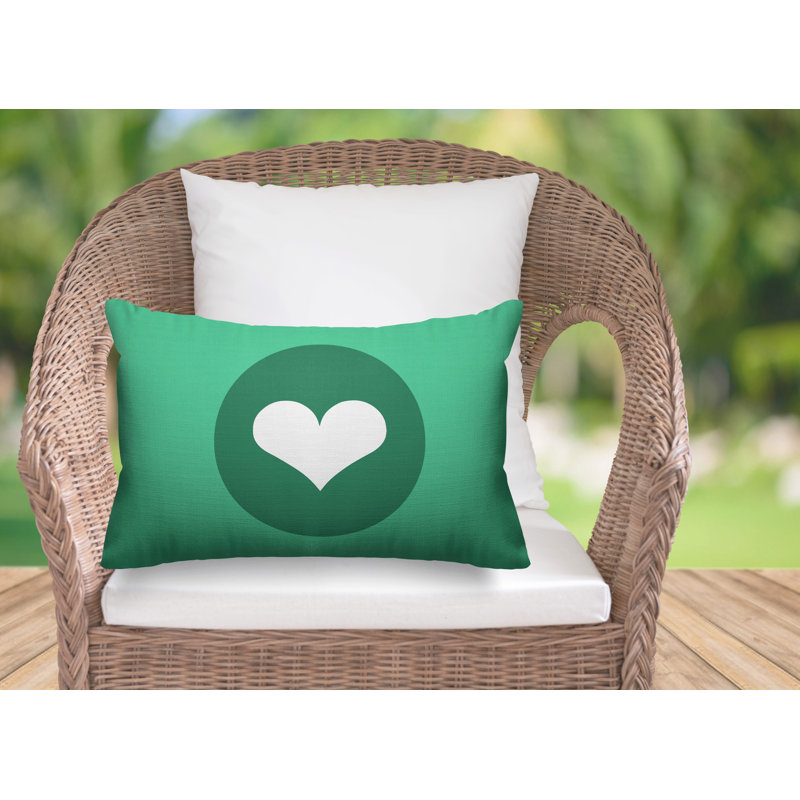 Housse et insert de coussin rectangulaire Sweet Heart, Menthe