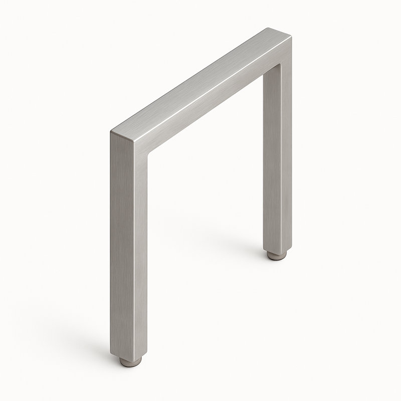 Kubista 1" Double Bathroom Vanity Base Only, Brushed Stainless Steel