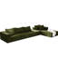 Canapé modulaire en L en chenille pour la maison - 132 po, 6 coussins, rembourrage en mousse, sans assemblage en chenille de 132 po, salon, chambre à coucher