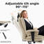 Chaise de bureau ergonomique en similicuir de 200 kg avec support lombaire et dossier haut, chaise de bureau ergonomique avec appui-tête relevable