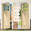 Pine Entry Door Slab With Sound-Reducing Natural Pine Frame - 6 Lite Clear Glass , Solid Wood-125217027-125360679