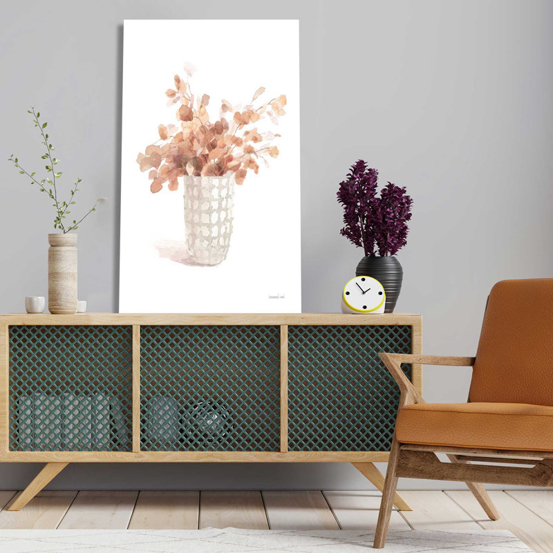 Modern Flora I Terracotta - Peinture, L 42 po x H 72 po