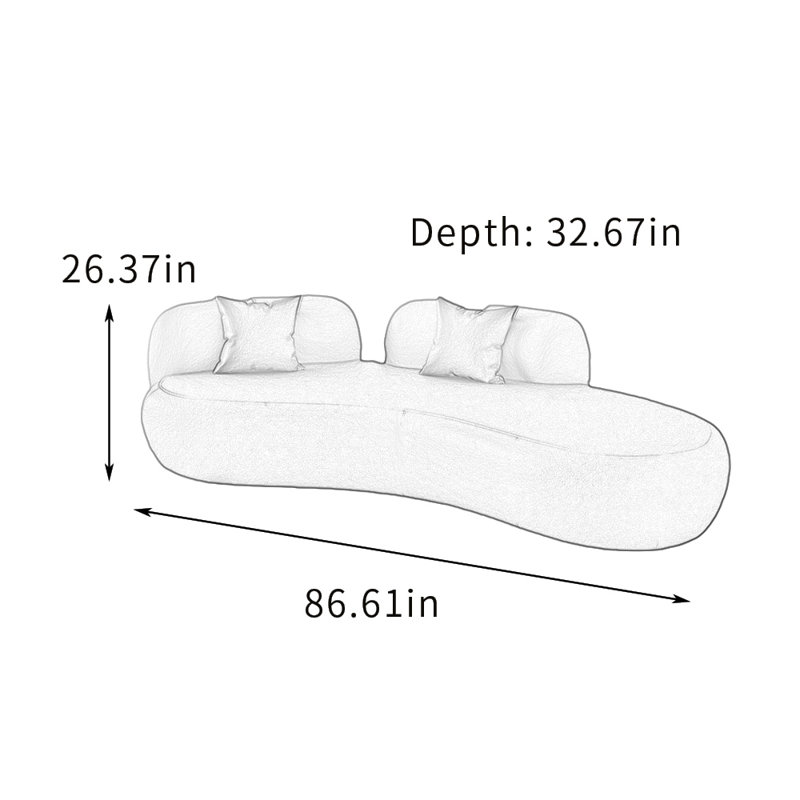 Heiser Recreation Area Creative Arc Indoor Chaise Lounges, Orienté à gauche (vu de face), Orange