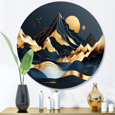 Bron " Gold Minimalist Mountains III "