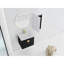 Meuble-lavabo de salle de bain moderne avec lavabo en céramique et armoire latérale - Châtaignier noir, apparence élégante, grand contreplaqué de rangement de meuble-lavabo, suffisant