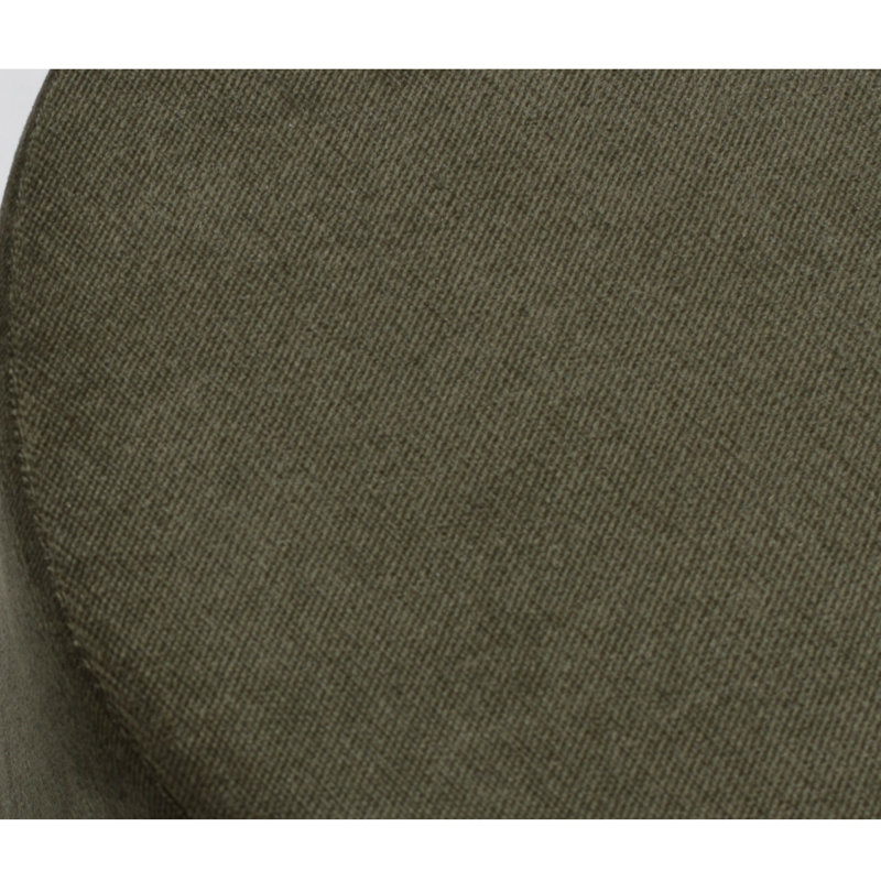 Repose-pieds rond de 15,7 po Pelluri, 100 % polyester vert