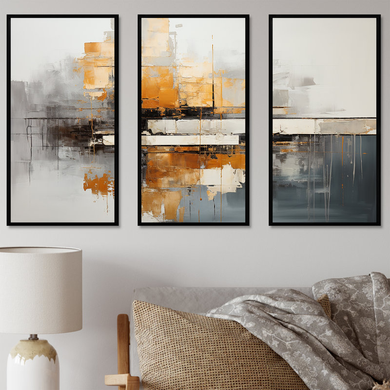 «Lakehouse Foilage Solitude - Lakes Lakehouse», ensemble de reproduction d'art mural, Cadre flottant noir
