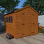 8 ft. W x 10 ft. D Solid Wood Shiplap Apex Garden Shed
