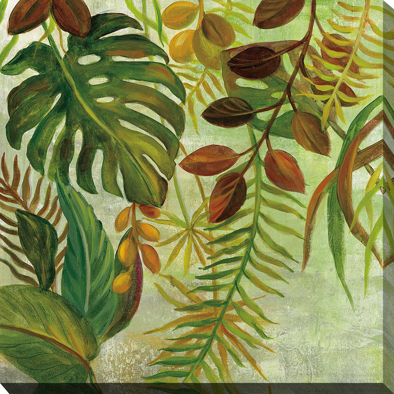 «Tropical Greenery I» par Silvia Vassileva, Toile tendue, H 18 po x l 18 po x P 1 po