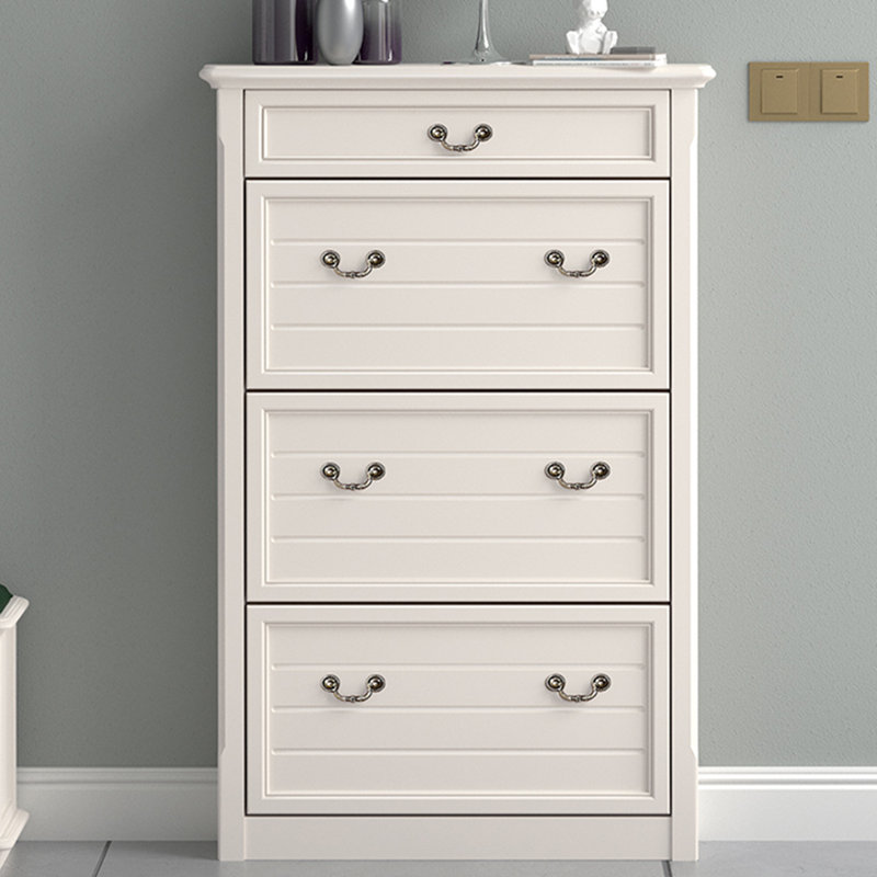 White Solid wood Shoe Storage