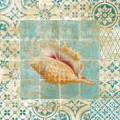 " Shell Tiles II Blue " by Danhui Nai