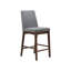 Zemorae Chaise à hauteur de comptoir rembourrée H Brown Cherry (ensemble de 2)