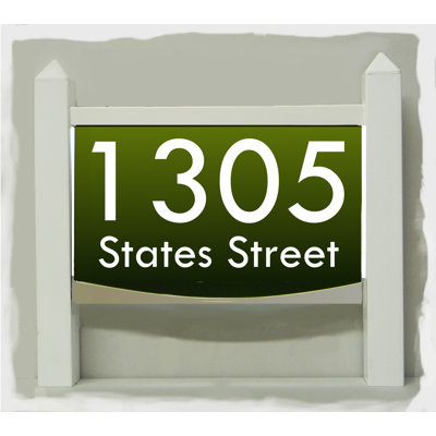 Plaque d'adresse moderne à DEL avec adaptateur d'éclairage paysager