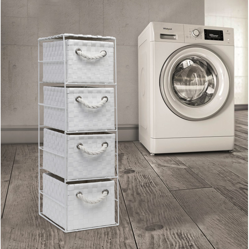 Singleton Solid Wood 18 cm W Chest of 4 Drawers, White/White