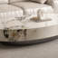 Oval marble coffee table living room-104470097