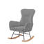 Chaise berçante en tissu GREY Teddy