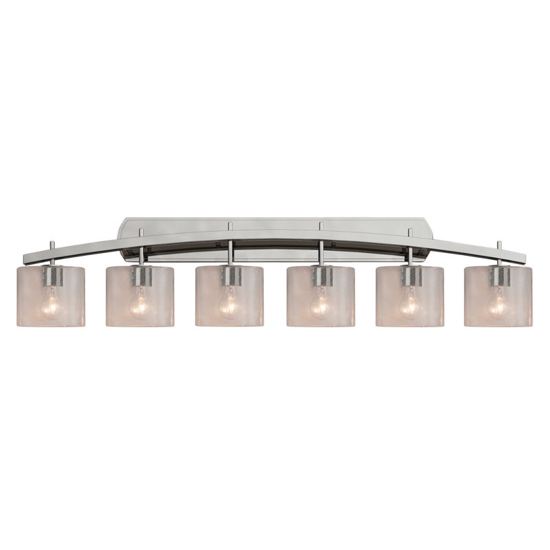 Casson 6 - Light Dimmable Vanity Light, Brushed Nickel, Ribbon