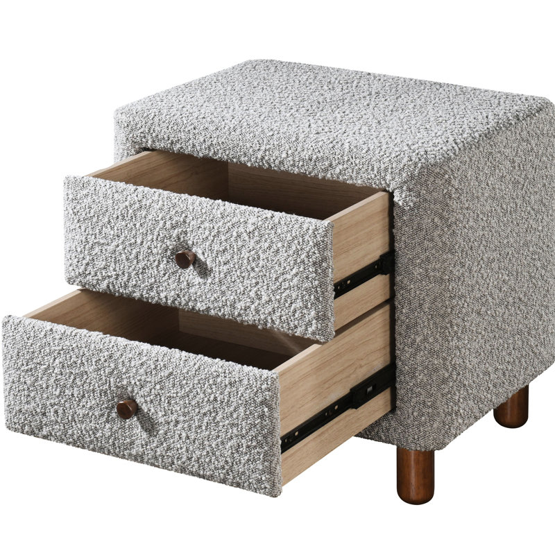 Table de chevet 2 Grey Boucle
