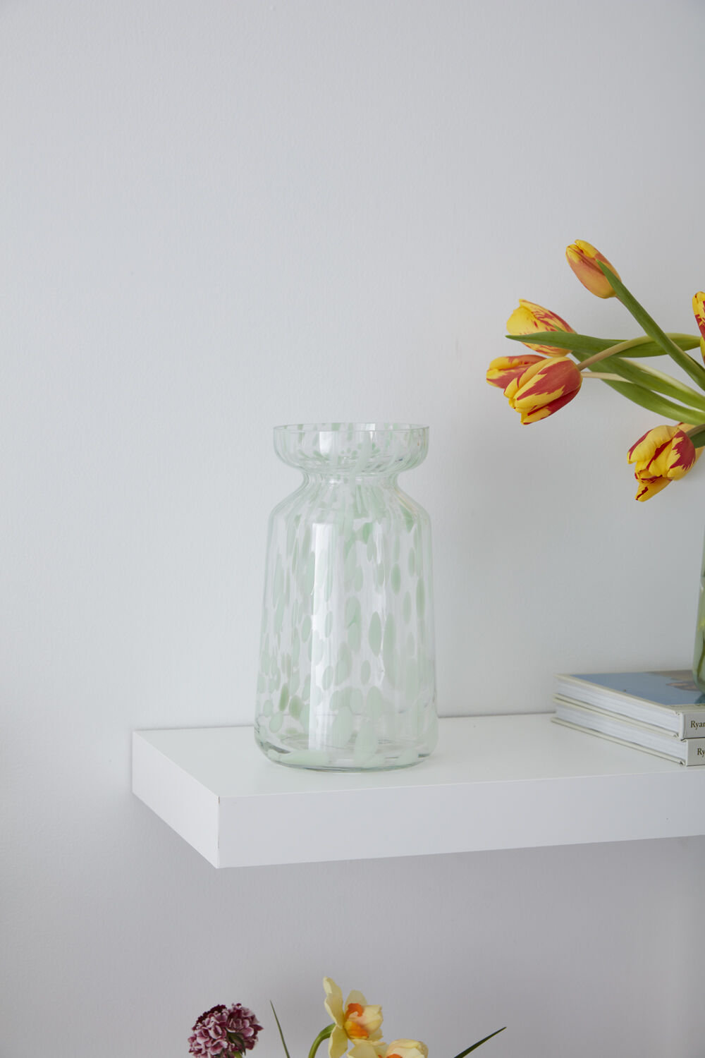 Aude 9.75'' Glass Table Vase, Green