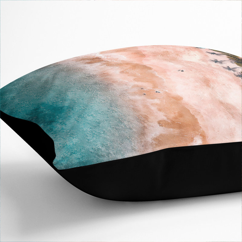 Square Cushion, 55cm H x 55cm W x 20cm D, Black