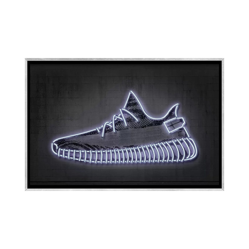 Sneaker Y by Octavian Mielu - Print, No Mat, 26" H x 40" W x 1.5" D, Silver Frame