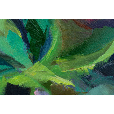 Kamoria, vert, huile, abstrait