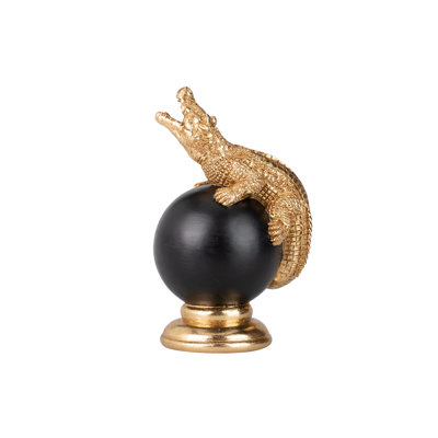 Witsham Alligator Ball Resin Decoration Figurine