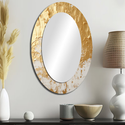 Gentle Abundance Retro Gold Abstract I - Miroir mural