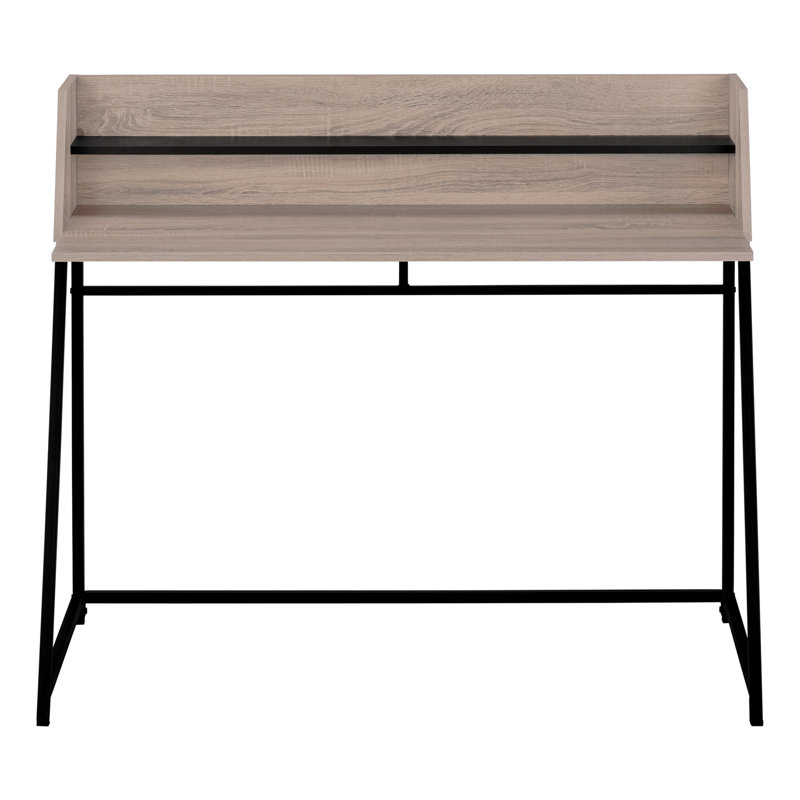 Bureau d'ordinateur, bureau personnel, ordinateur portable, tablettes de rangement, L 48 po, stratifié de travail, métal, contemporain, moderne