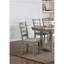 Table de salle à manger 4X Chaises d'appoint Banc 6Pcs Ensemble de salle à manger Finition grise Mobilier de salle à manger Siège en tissu de style rustique