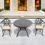 Ensemble 3 pièces de meubles de patio en aluminium coulé avec coussins