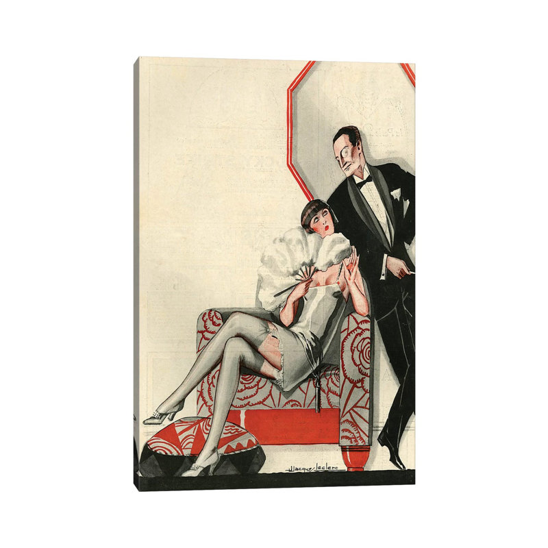 1926 La Vie Parisienne Magazine Plate 1 Piece Wall Art on Canvas, 66.04cm H x 45.72cm W x 1.91cm D, Wrapped Canvas