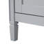 Meuble-lavabo de 20 po en gris, équipé d'un lavabo en céramique, d'une porte à fermeture en douceur, de deux tablettes sur la porte et d'un rangement en forme de U pour les petites salles de bain compactes.-120658761
