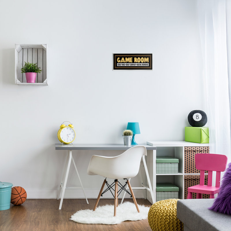 Vintage Black and Gold Game Room Wall Sign