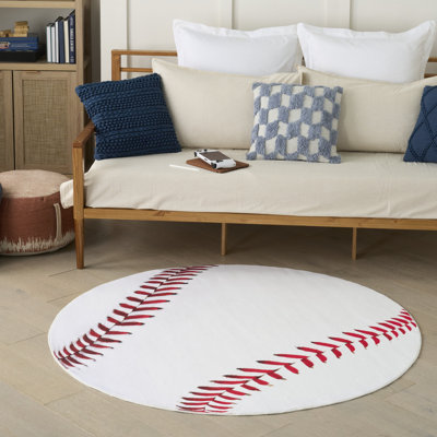Tapis d'intérieur rond lavable en machine 5 pi x Zoomie Armita