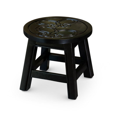 Carved Wooden Step Stool