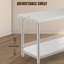 Table de travail en acier inoxydable avec roulettes - Table de préparation commerciale 60 po x 24 po x 35 po avec tablette et dosseret réglables - Établi robuste pour restaurant, cuisine et garage