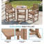 Table de patio carrée Pennington Cedartown-126133266