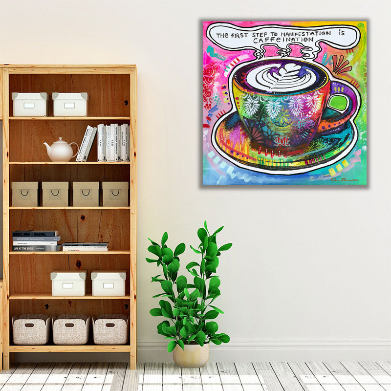 «Caffeination», reproduction d'art sur toile, 12" H x 12" W