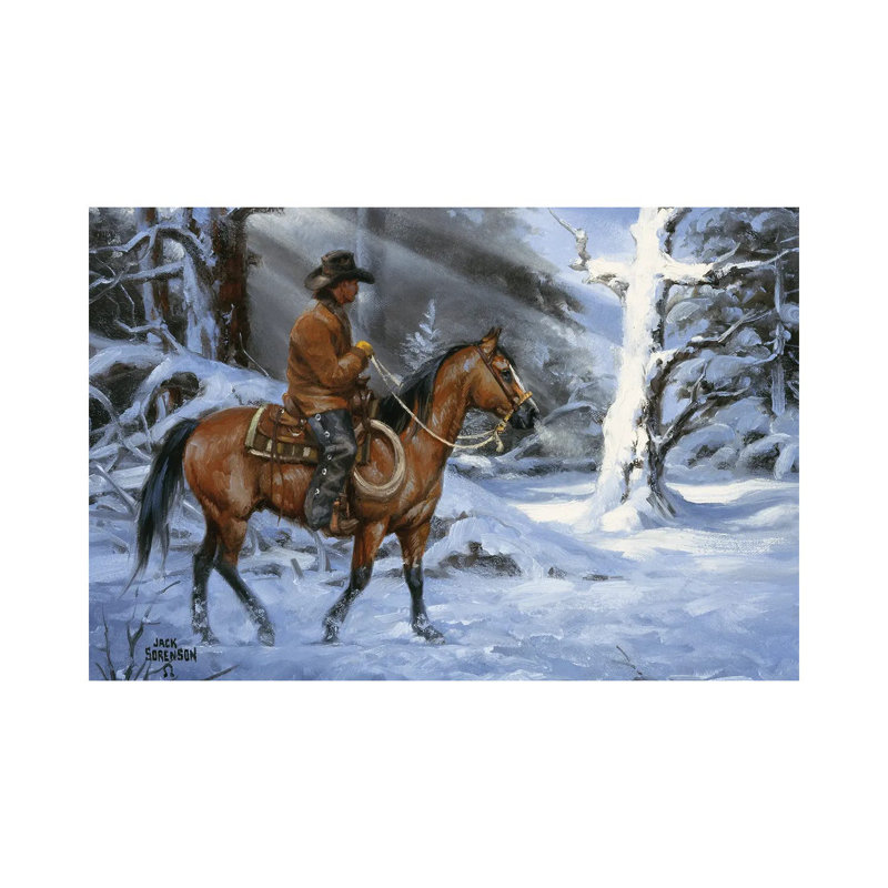 Silent Night, Holy Night by Jack Sorenson - Wrapped Canvas Painting, 20.32cm H x 30.48cm W x 1.91cm D