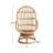 Woven Rattan and Bamboo Swivel Chair
