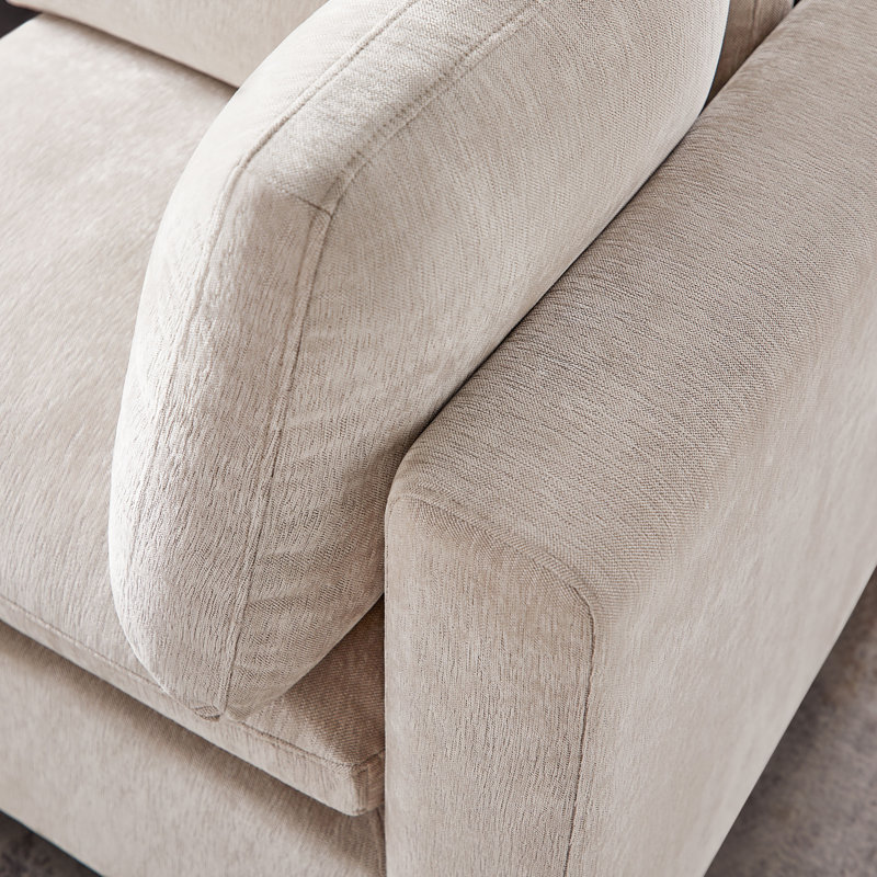 Canapé modulaire rembourré 6 pièces Zariza, Mélange de polyester naturel