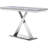 50" Grey Sofa Tables With Mirror X-Shape Metal Base