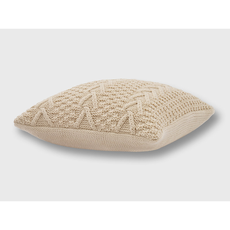 Evergrace 20"x20" Chunky Sweater Knit Square Throw Pillow