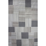 Tapis décoratif en laine nouée à la main à motif géométrique Patridge brun/noir