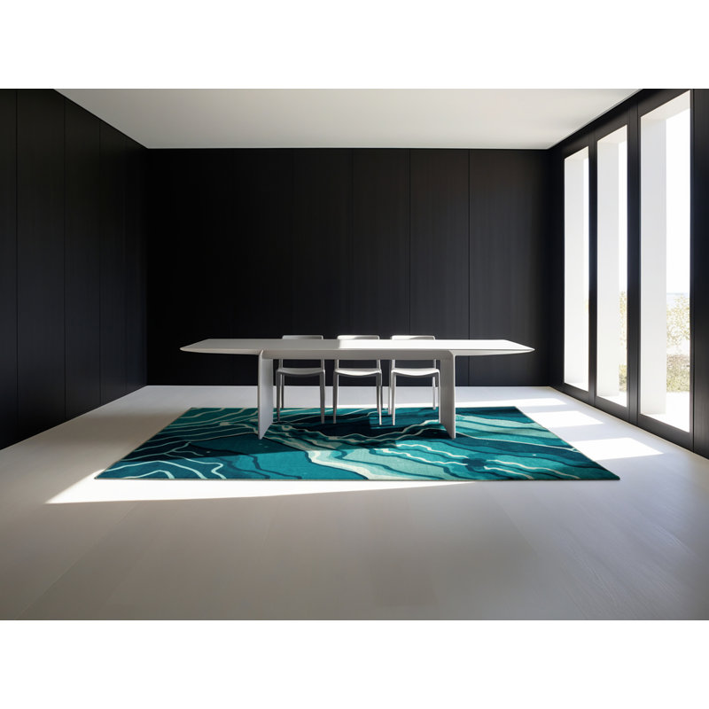 Machine Washable Ortencia Rice Paddy Global Inspired Geometric Rug in Green – SageGreen Binding, 2x5