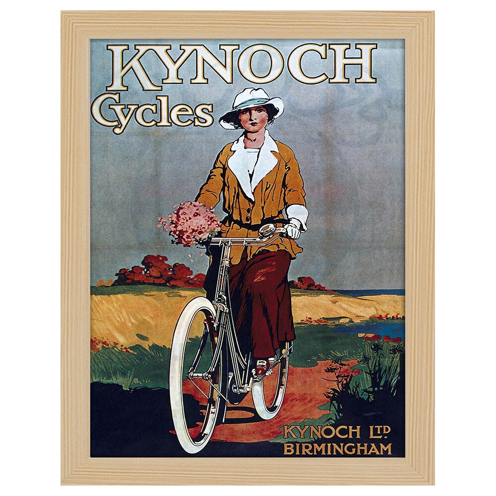 Leinwandbild Vintage Advertising Poster Kynoch Cycles