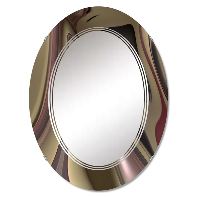 Fraipont - Miroir mural moderne ovale, 30 po x 20 po