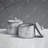 Old pot with lid - Gray poly twill throw for home decor